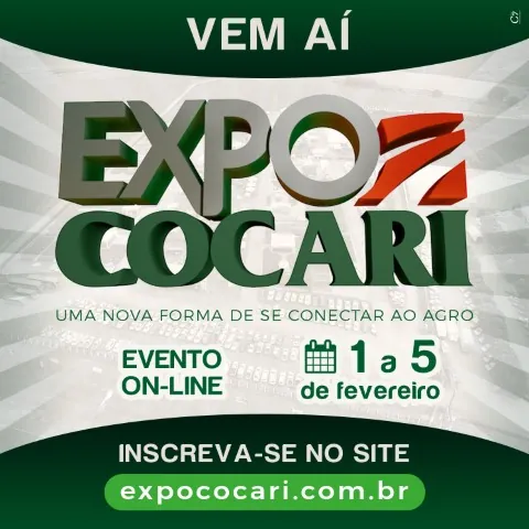 COCARI: I Expo Cocari será realizada em formato digital, com novidades na agricultura e pecuária