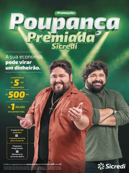 SICREDI: Campanha vai distribuir R$ 2,5 milhões em prêmios aos associados