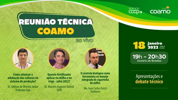 COAMO: Reunião Técnica será realizada nesta terça-feira