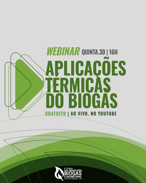 EVENTO I: Webinar que antecede o 5º Fórum Sul Brasileiro de Biogás e Biometano vai debater as aplicações térmicas do biogás