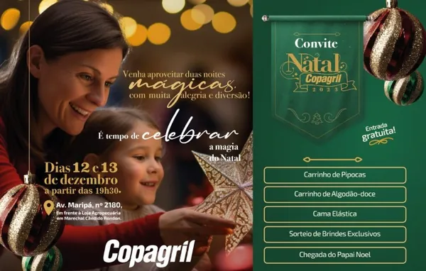 AGRO: Evento Natal Copagril terá distribuição de doces e sorteio de brindes