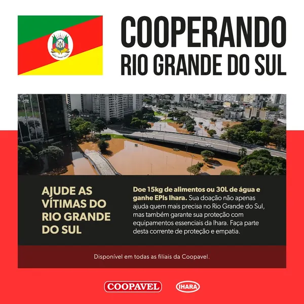 SOLIDARIEDADE: Coopavel e Ihara dão kits de EPIs em troca de água e comida a desabrigados
