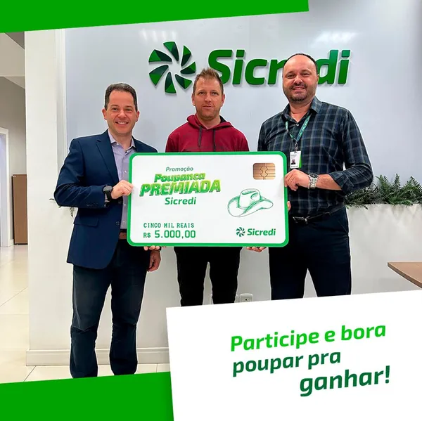 CRÉDITO: Associado da Sicredi Integração PR/SC recebe prêmio de R$ 5 mil