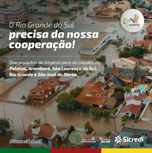 SOLIDARIEDADE: Sicredi Progresso PR/SP se une à coirmã Sicredi Interestados RS/ES para arrecadação de itens de limpeza