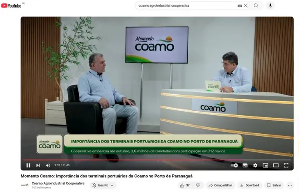 Momento Coamo: Importância dos terminais portuários da Coamo no Porto de Paranaguá  