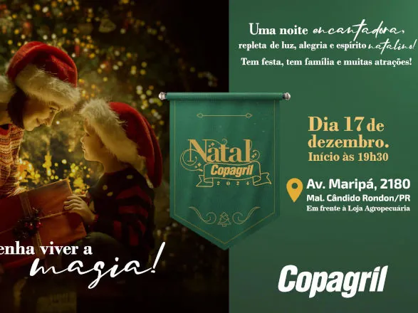 Natal Copagril terá espetáculo teatral e sorteio de brindes