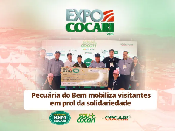 Pecuária do Bem mobiliza visitantes da Expo Cocari em uma corrente de solidariedade