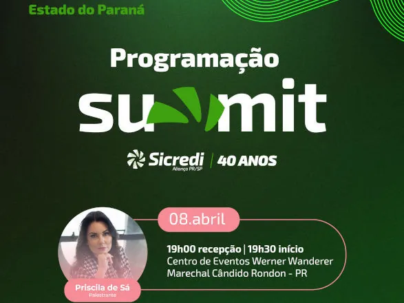 Sicredi convida para eventos de comemoração dos 40 anos na próxima semana