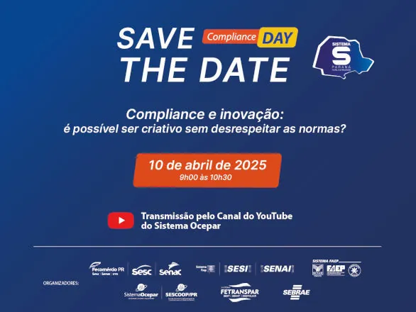 “Compliance e inovação” é o tema do próximo evento do Sistema S, na quinta-feira