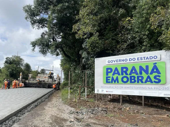 Com aporte de R$ 180,9 milhões, DER inicia concretagem de rodovia em Pato Branco