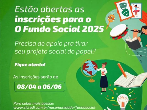 Sicredi Soma com inscrições abertas para o Fundo Social 2025