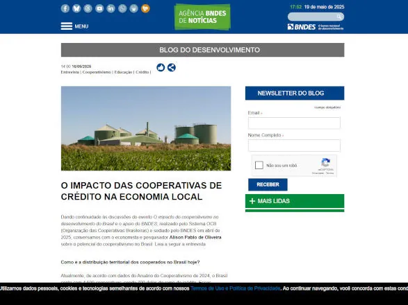 BNDES destaca impactos do cooperativismo de crédito