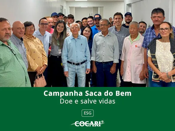 Cocari incentiva cooperados a participar da Campanha Saca do Bem - Doe e salve vidas 