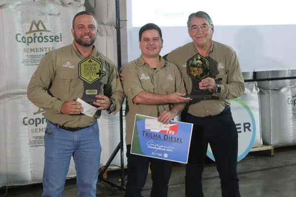 Cooperado Coprossel alcança 282,13 sacas de soja por alqueire e conquista o título do Desafio Soja 200+