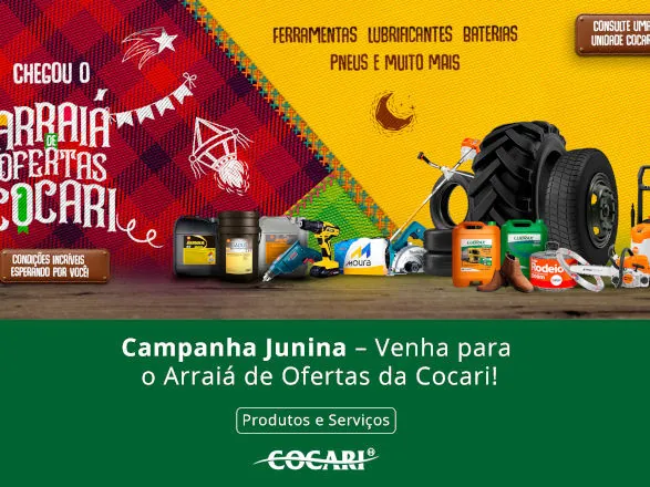Cocari promove Campanha Junina, com ofertas especiais para cooperados e clientes 