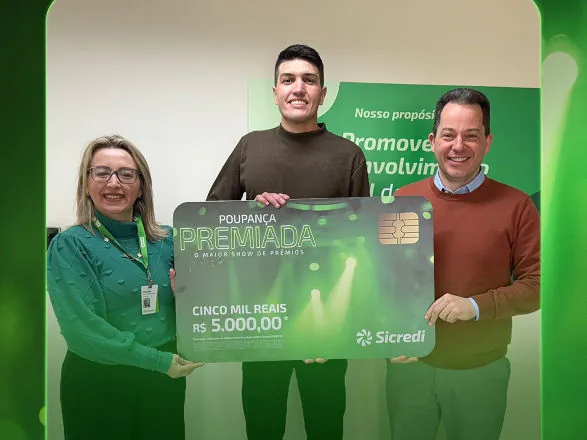 Mais um associado da Sicredi Integração PR/SC foi sorteado na Promoção Poupança Premiada 