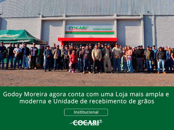Godoy Moreira agora conta com uma loja mais ampla e moderna e Unidade de Recebimento de Grãos