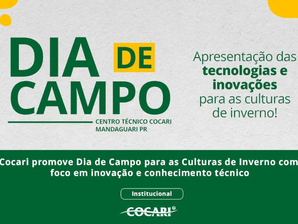 Cocari promove Dia de Campo para as Culturas de Inverno com foco em inovação e conhecimento técnico