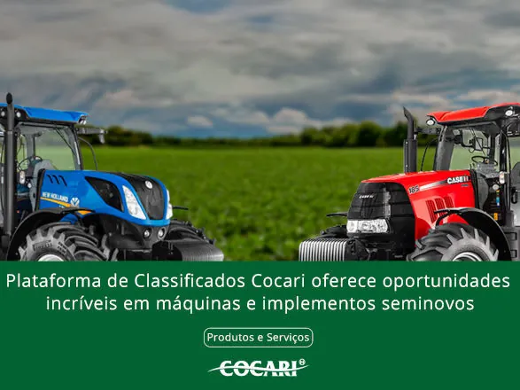 Plataforma de Classificados Cocari oferece oportunidades em máquinas e implementos seminovos