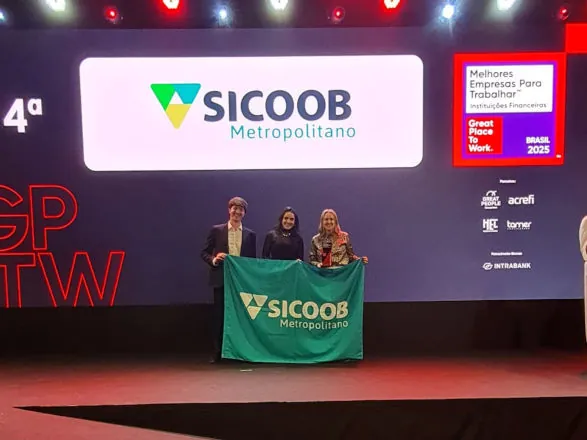 Sicoob Metropolitano conquista 4º lugar no GPTW entre instituições financeiras de médio porte