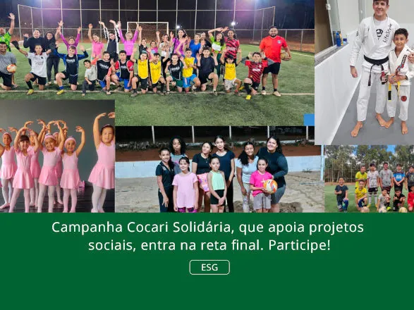 Campanha Cocari Solidária, que apoia projetos sociais, entra na reta final
