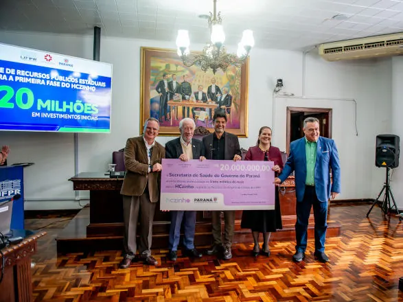 HCzinho recebe doação de R$ 20 milhões do Governo do Paraná