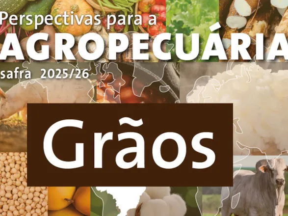 “Perspectivas” da Conab aponta para uma produção de grãos na safra 2025/26 de 353,8 milhões de toneladas