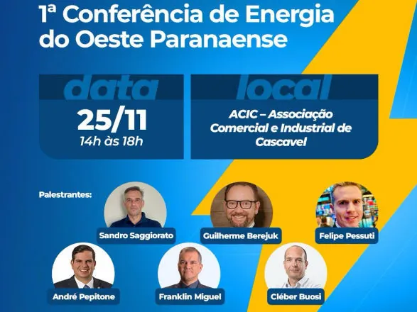 1ª Conferência de Energia do Oeste Paranaense vai discutir desafios, oportunidades e tendências para a região