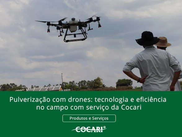 Pulverização com drones: tecnologia e eficiência no campo com serviço da Cocari
