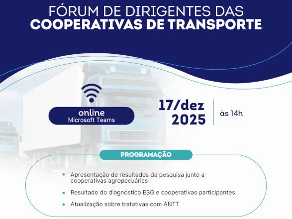 Pesquisa feita com ramo agro será apresentada no Fórum de Dirigentes das Cooperativas de Transporte