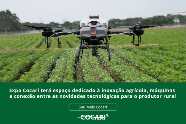 Expo Cocari terá espaço dedicado à inovação agrícola, máquinas e conexão entre as novidades tecnológicas e o produtor rural