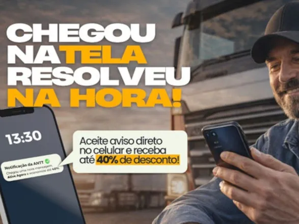 Transportadores podem pagar 40% menos em multas ao aderir à notificação eletrônica da ANTT