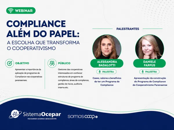 Webinar apresenta cases de compliance e programa ofertado a cooperativas