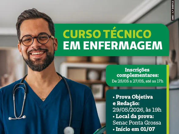 Unimed Ponta Grossa abre inscrições complementares para curso gratuito de técnico em enfermagem