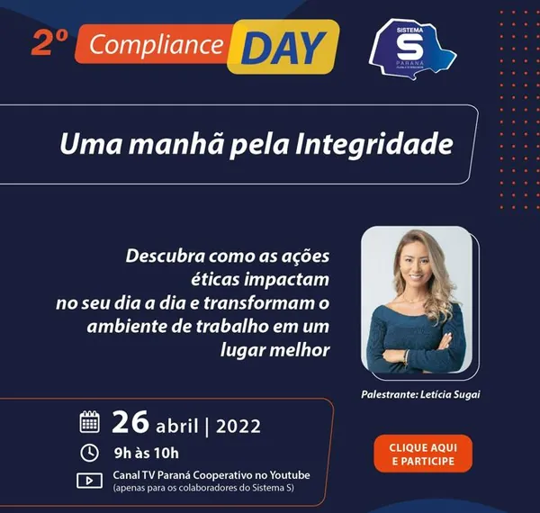 SISTEMA S: Palestra sobre integridade vai mostrar os impactos das ações éticas no ambiente de trabalho 