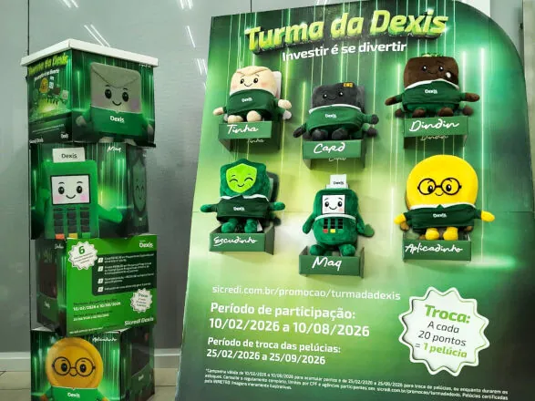 Agências da Sicredi Dexis já estão prontas para a entrega das mascotes da campanha