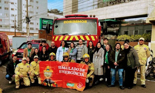 Simulado de emergência reúne Unimed e Corpo de Bombeiros em Ponta Grossa