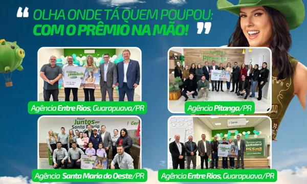 Campanha Poupança Premiada já sorteou oito associados da Sicredi Planalto das Águas PR/SP