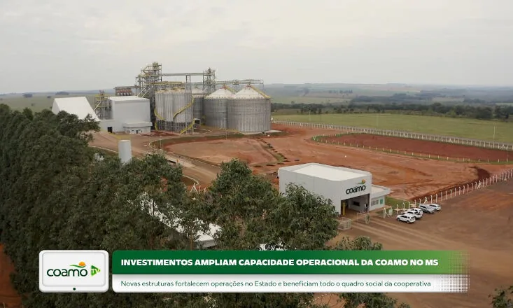 Investimentos ampliam capacidade de armazenagem e fortalecem atuação da Coamo no Mato Grosso do Sul 