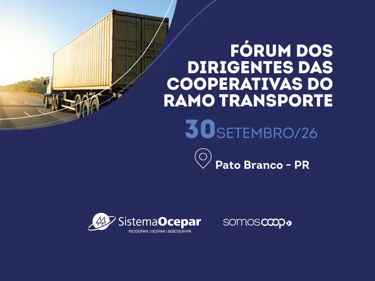 Lei sobre pisos mínimos e reforma tributária estarão em debate no Fórum dos Dirigentes das Cooperativas do Ramo Transporte 