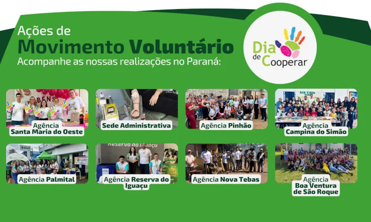 Dia C mobiliza voluntários em ações solidárias na Cooperativa Sicredi Planalto das Águas PR/SP