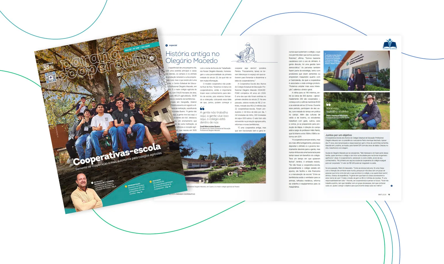 Cooperativas-escola em destaque na edição de outubro da revista Paraná Cooperativo 
