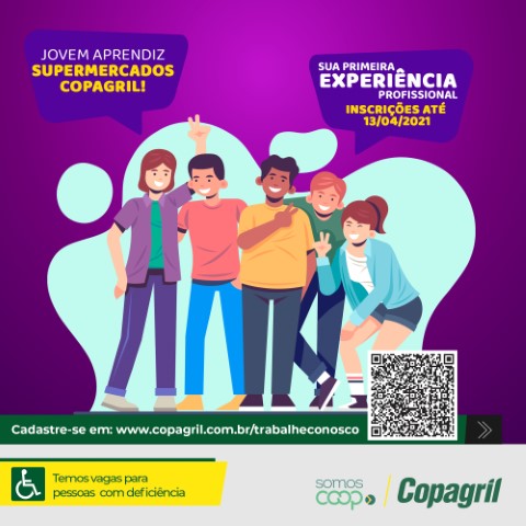 COPAGRIL: Cooperativa inicia seleção para Jovem Aprendiz