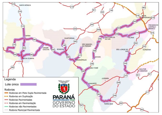 INFRAESTRUTURA: Licitação de R$ 79,6 mi vai atender mais de 300 km de rodovias no Noroeste