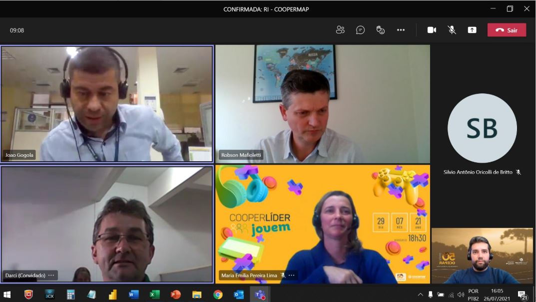 REUNIÃO INSTITUCIONAL: Sistema Ocepar realiza encontro virtual com a Coopermap