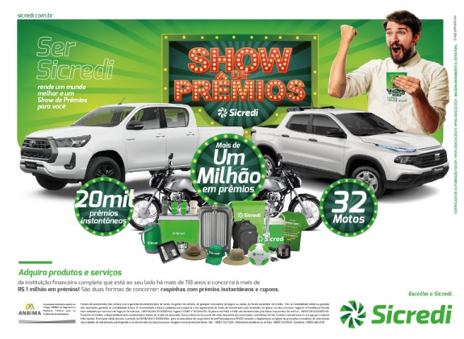 SICREDI PARANAPANEMA: Lançada campanha promocional com mais de R$ 1 milhão em prêmios 