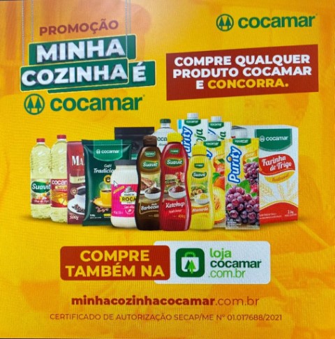COCAMAR: Consumidor concorre a prêmios na promoção Minha Cozinha é Cocamar