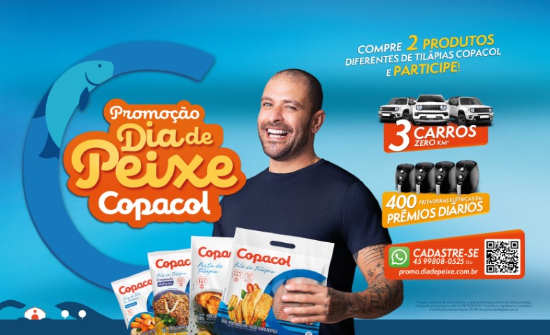 COPACOL: Tilápias: cooperativa vai sortear três prêmios de R$ 90 mil e 400 fritadeiras elétricas