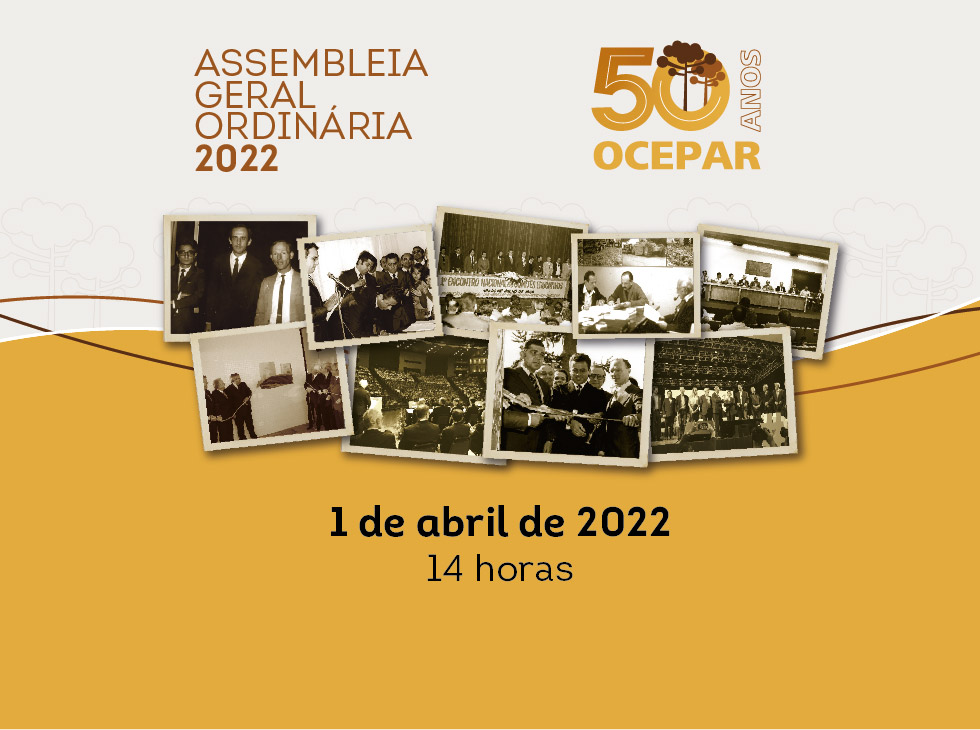 AGO: Sistema Ocepar realiza Assembleia Geral Ordinária, em formato digital, no dia 1º de abril