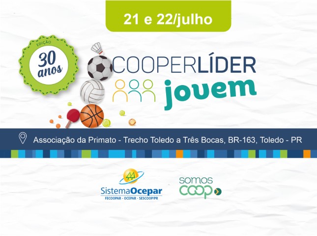 COOPERLÍDER JOVEM:  Sistema Ocepar celebra 30ª edição do Encontro Estadual da Juventude Cooperativista do PR